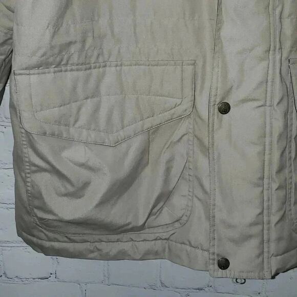 London Fog All Weather Khaki Lined Field Winter Coat Men's Size 44 Regular - Picture 7 of 13